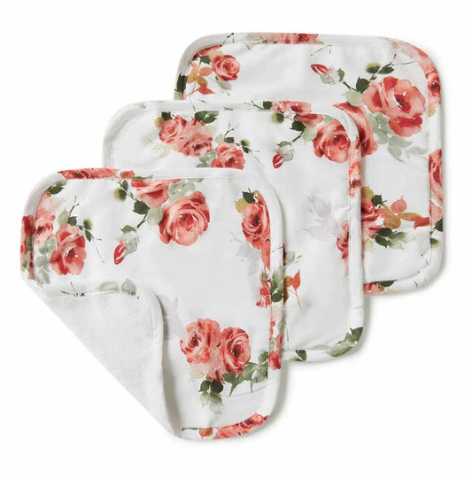 Rosebud Organic Wash Cloths - 3 Pack