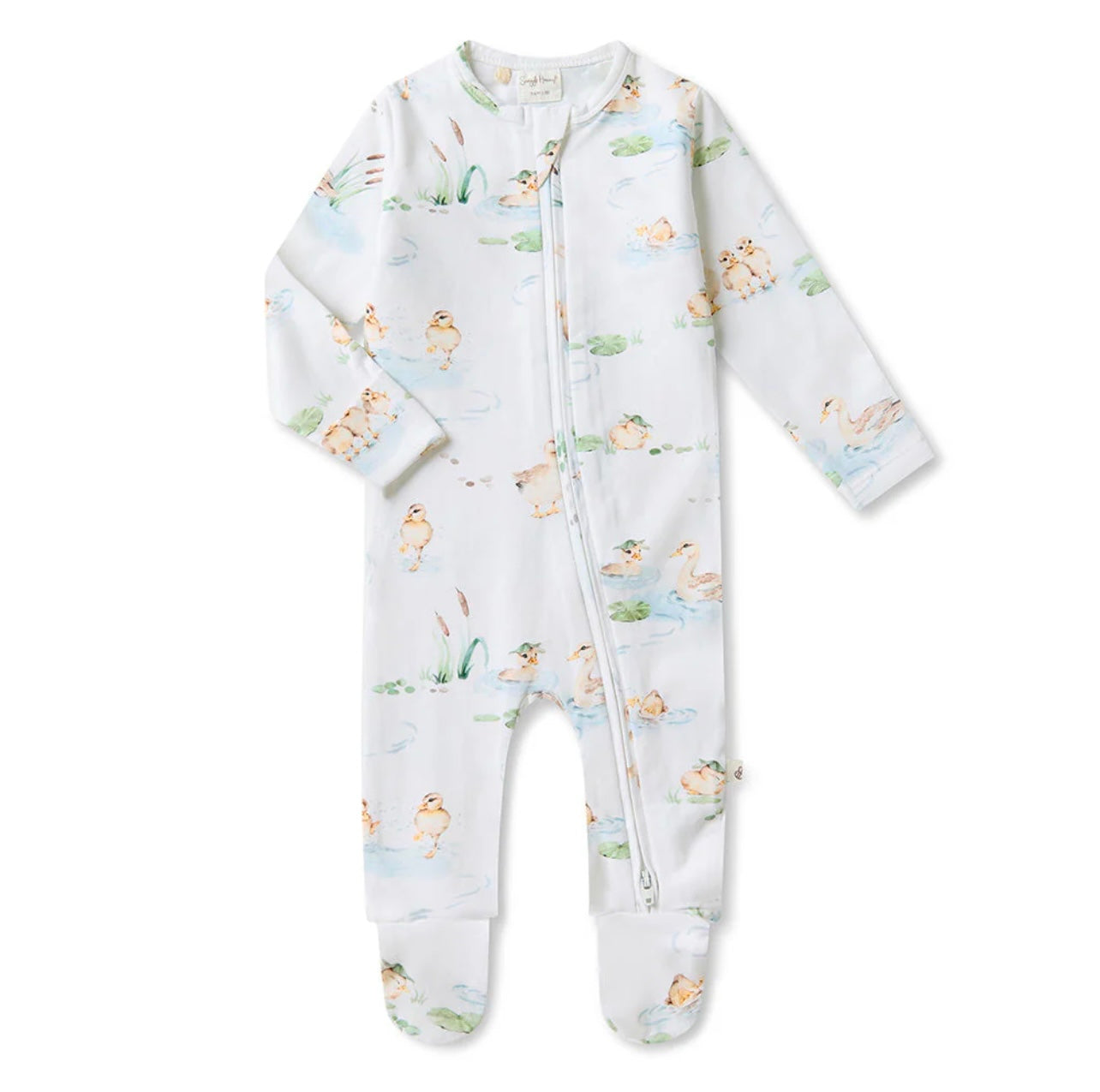 Duck Pond Organic Snuggle Sleepsuit Zip Footie