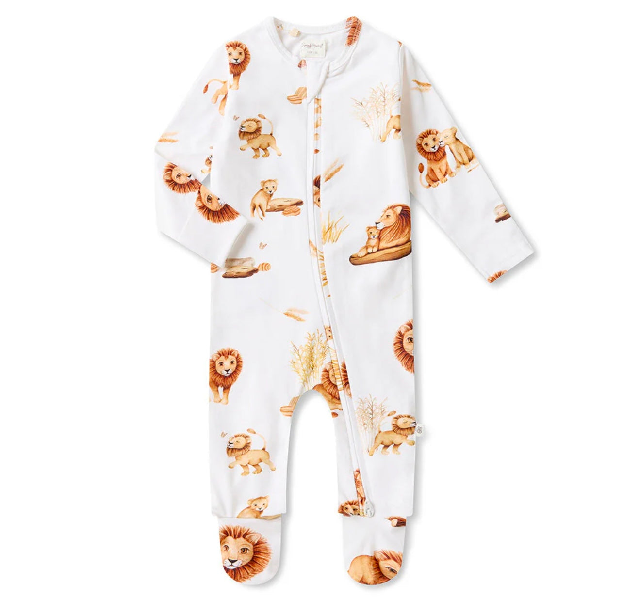 Lion Organic Snuggle Sleepsuit Zip Footie