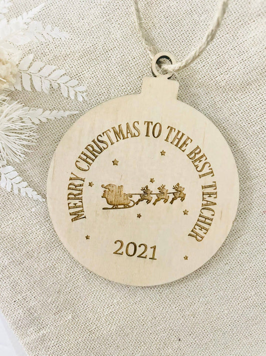 Teacher Ornament - Merry Christmas 2024