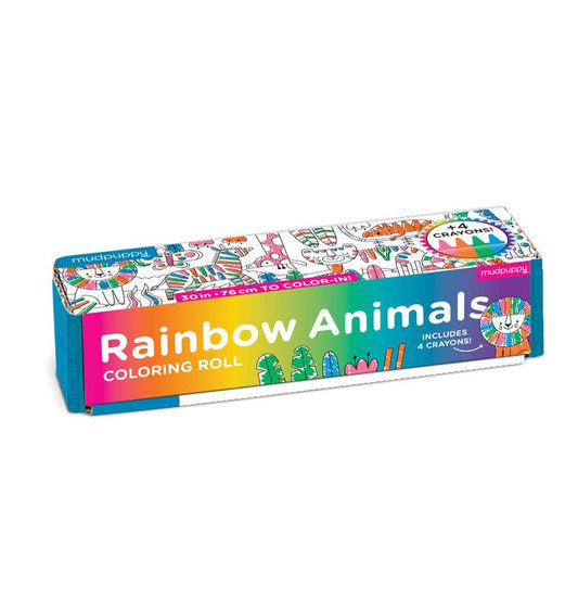 Mudpuppy Colouring Roll - Rainbow Animals