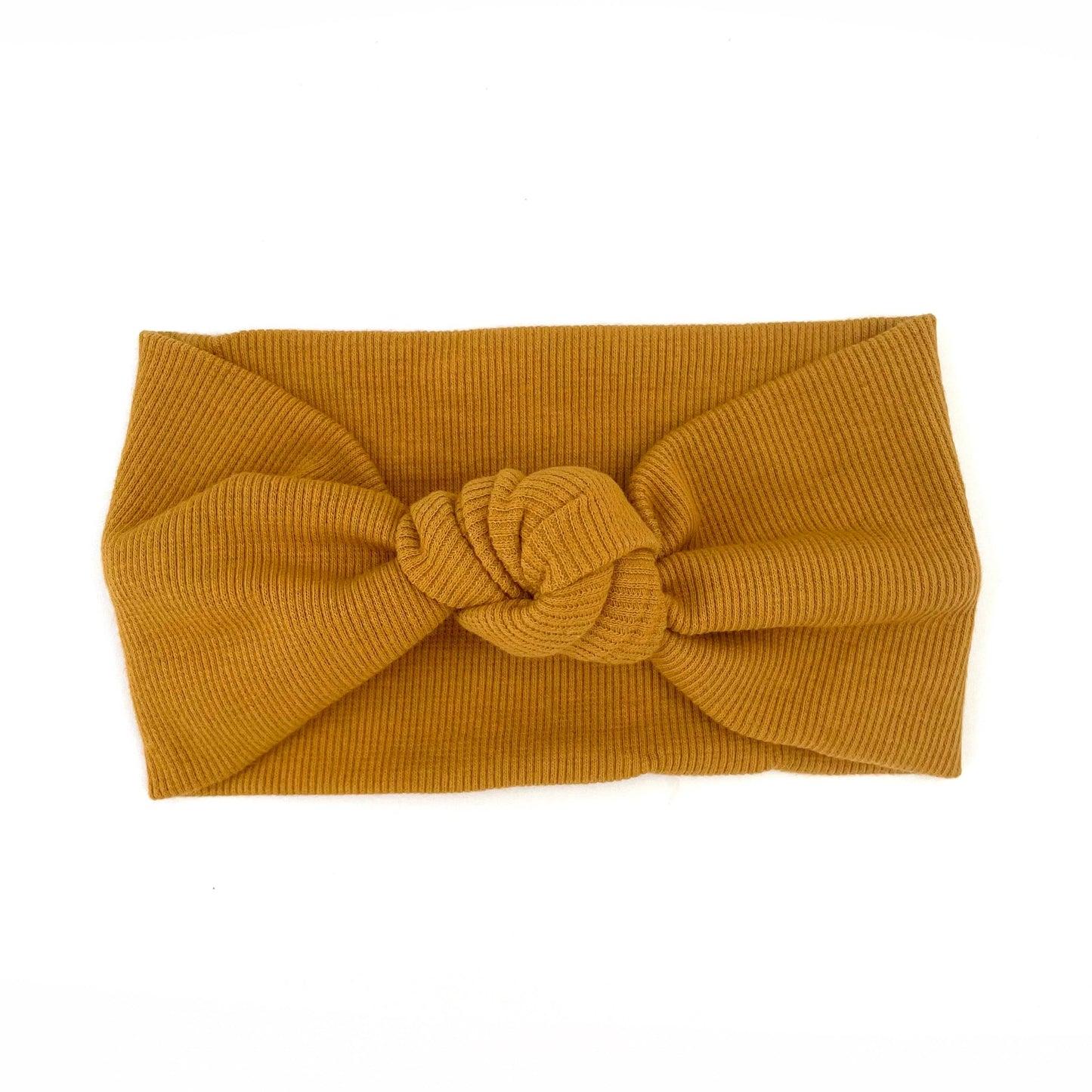 BASICS THICK Ribbed Knot Headband - MUSTARD