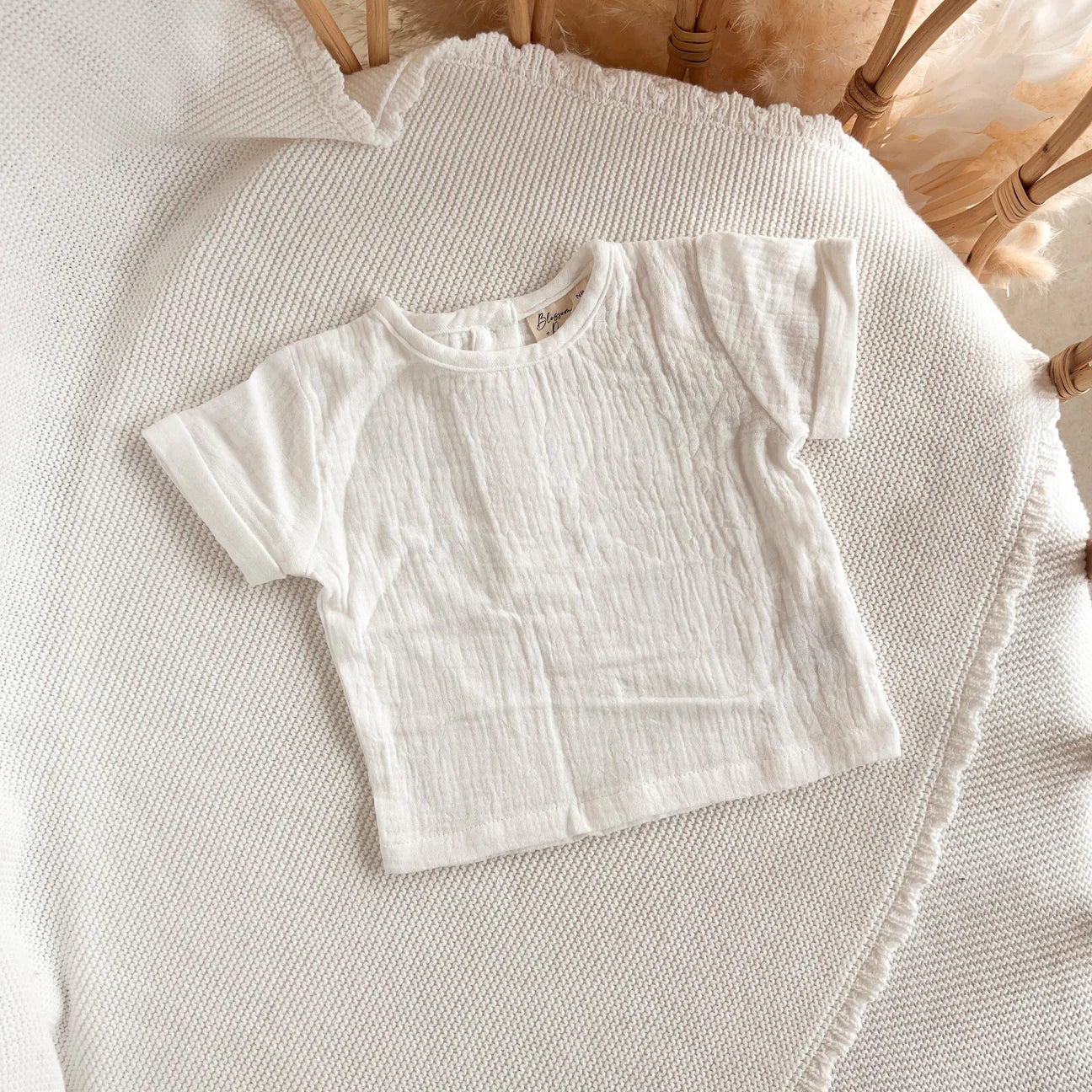 Vanilla Muslin Tee - Cuff Sleeve