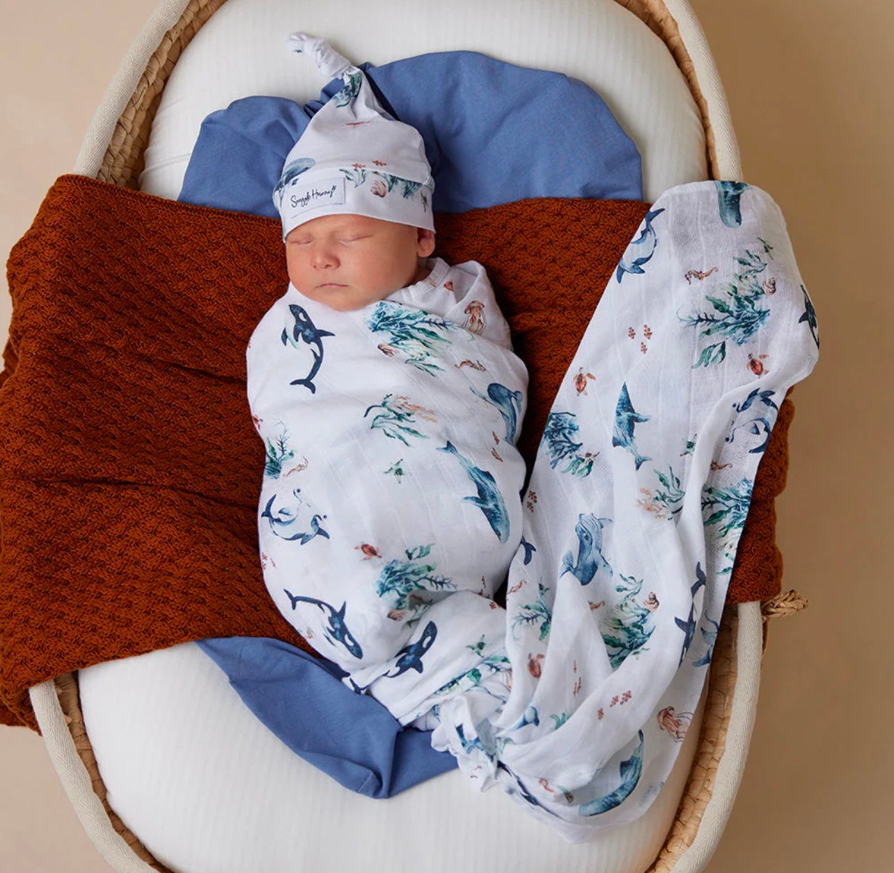 Ocean Organic Muslin Wrap