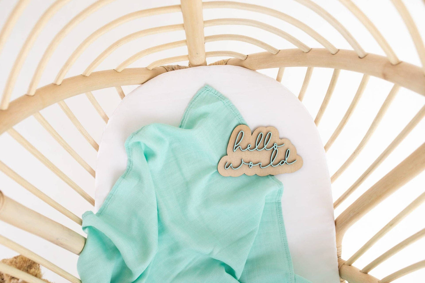 Dream Big Little One Mint Muslin Swaddle