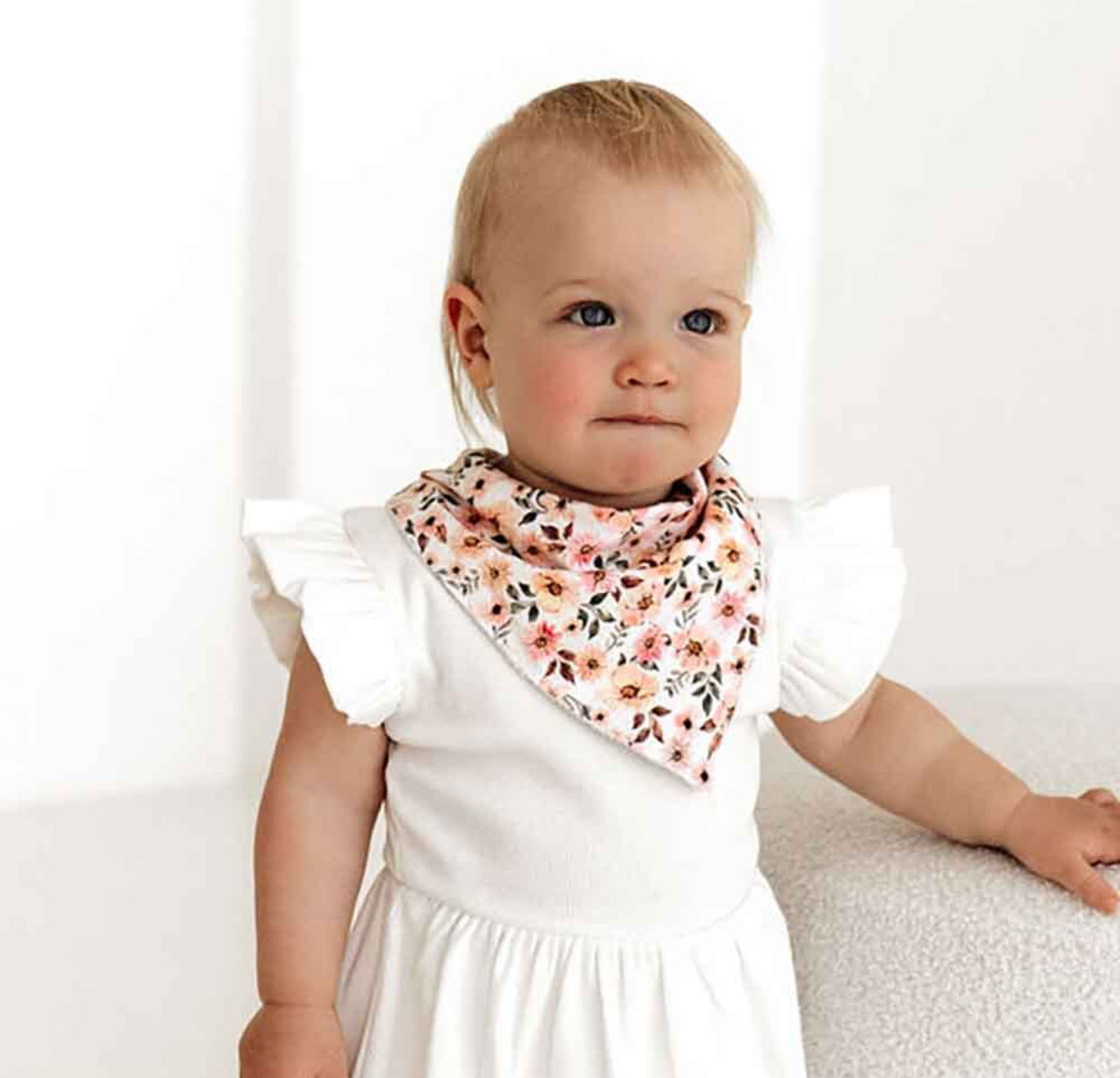 Spring Floral Organic Dribble Bib