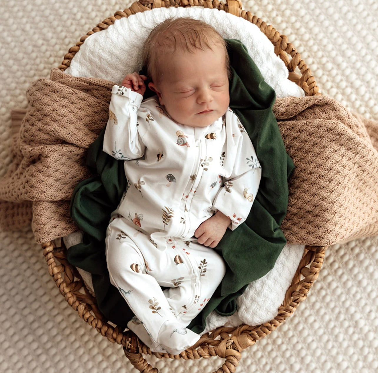 Garden Friends Organic Snuggle Sleepsuit Zip Footie