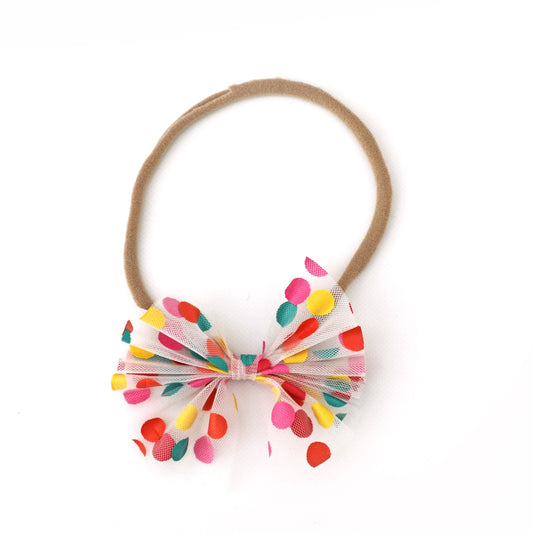 Tulle Bow Headband - CONFETTI