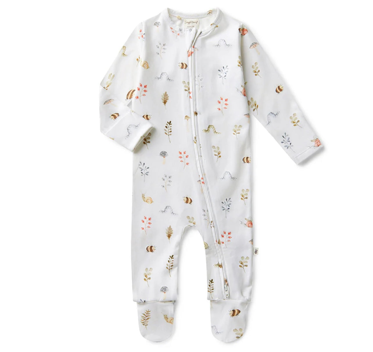 Garden Friends Organic Snuggle Sleepsuit Zip Footie