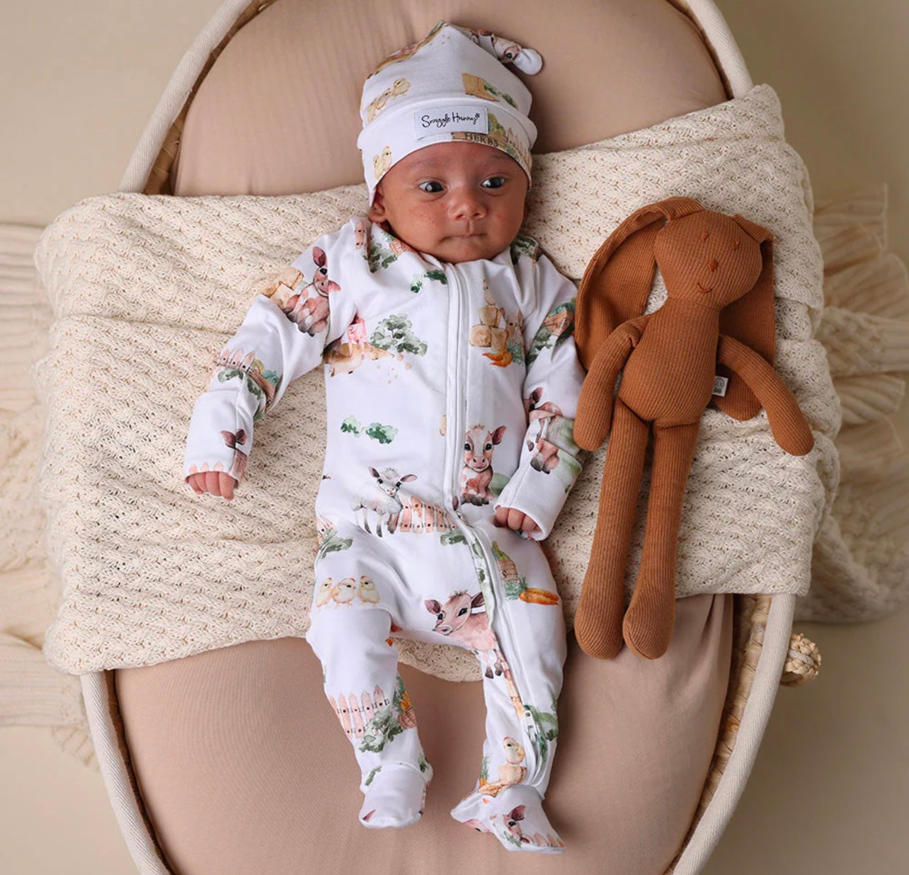 Farm Organic Snuggle Sleepsuit Zip Footie