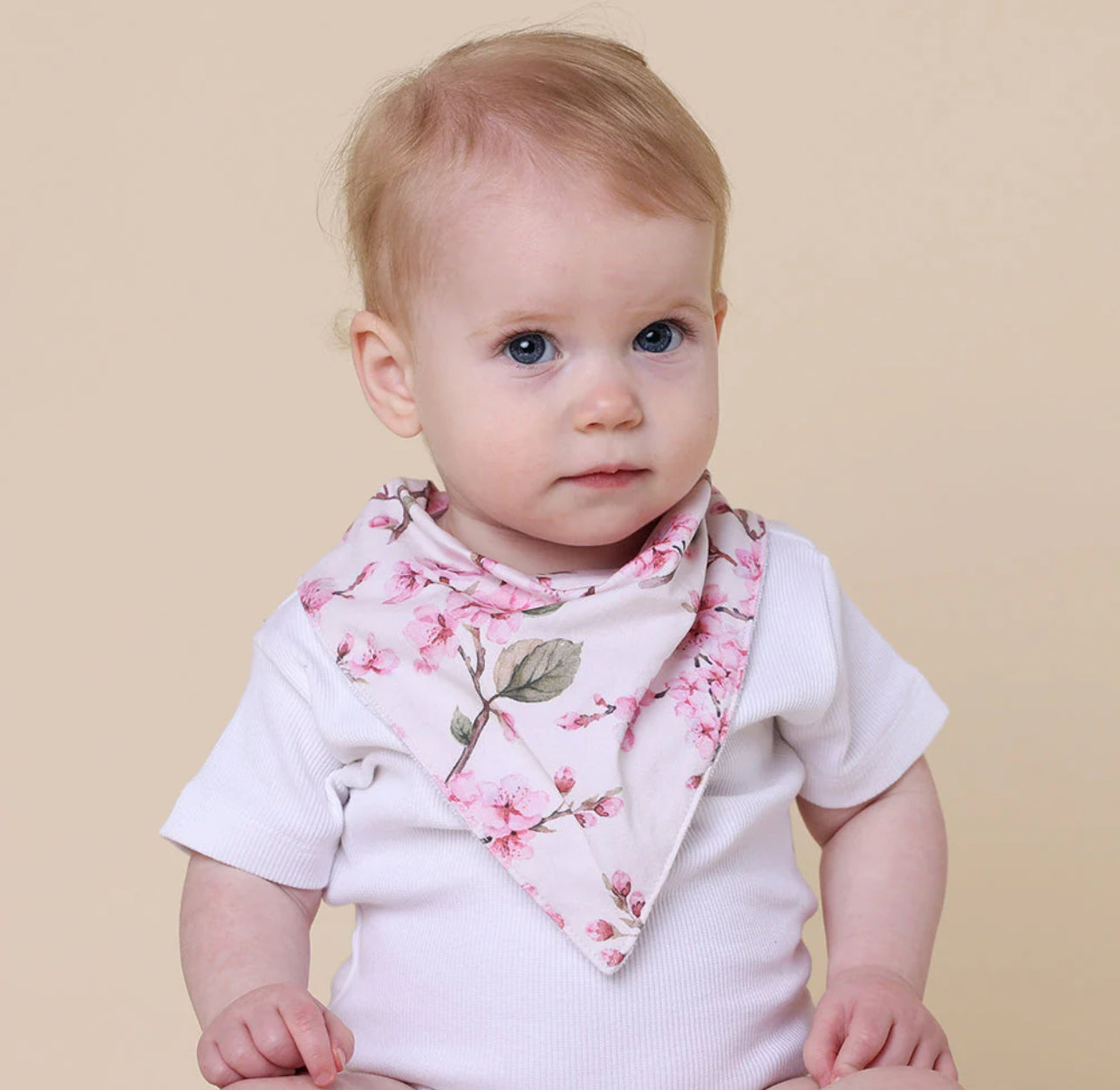 Cherry Blossom Organic Dribble Bib