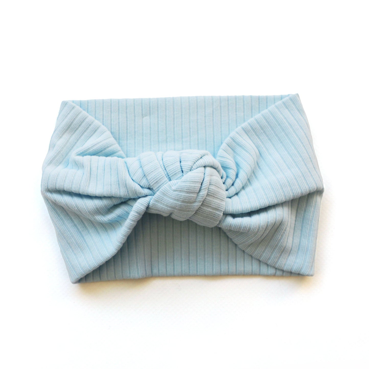 Knot Headband Wide Ribbed - SKY