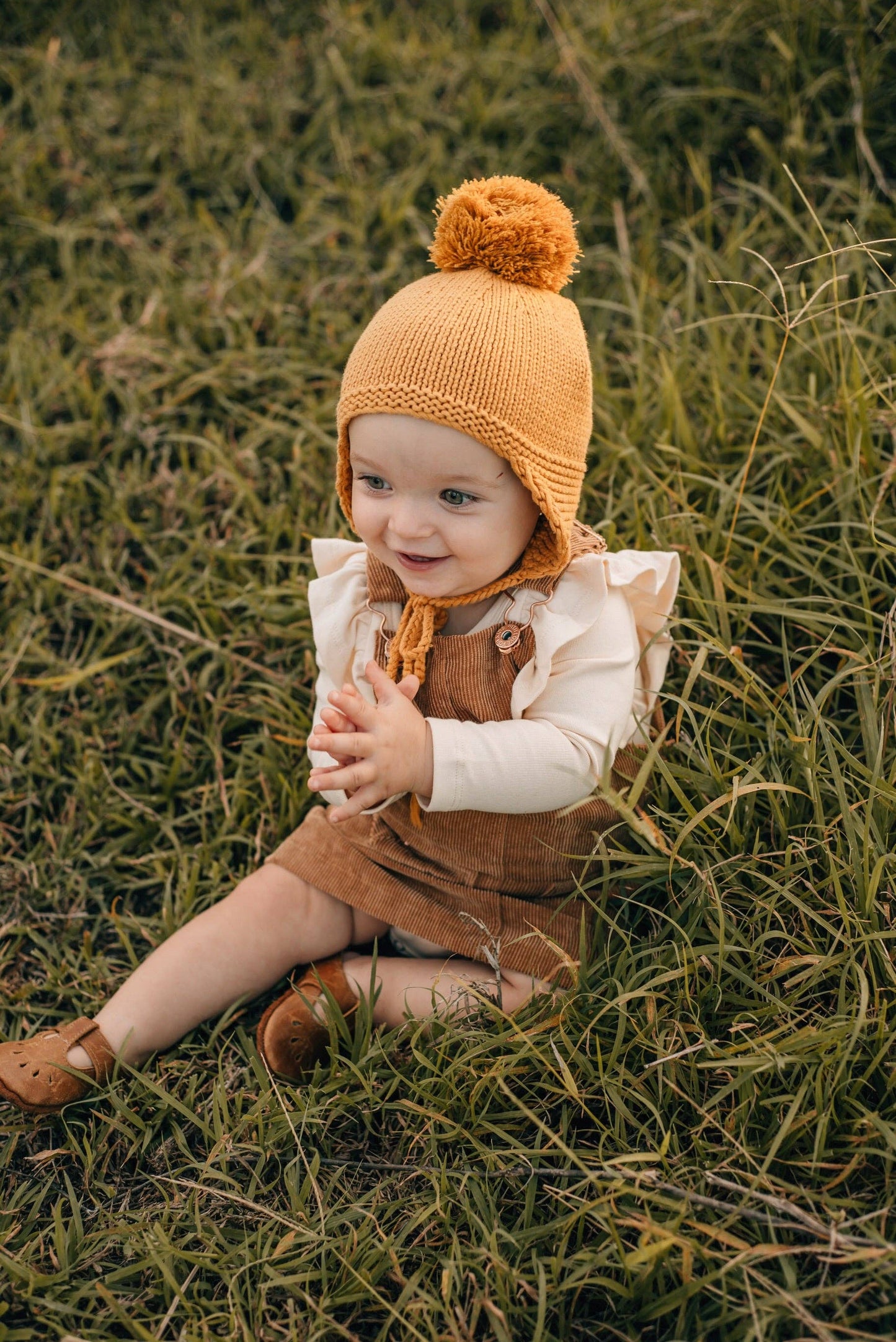 Hazel Cord Pinafore Dress - TAN