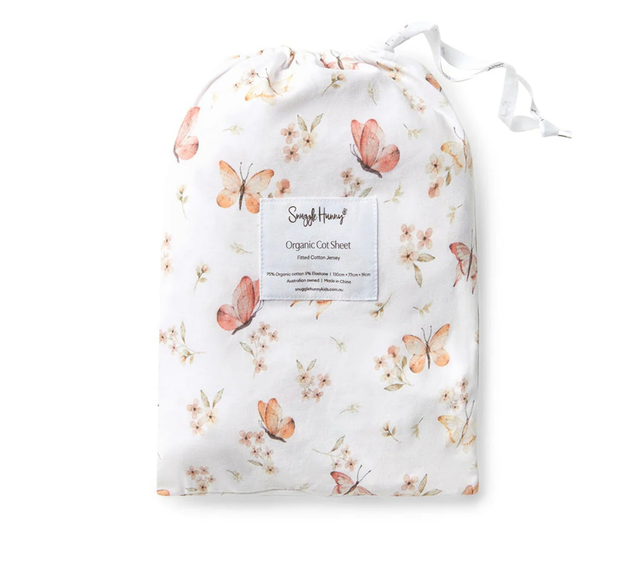 Butterfly Organic Fitted Cot Sheet