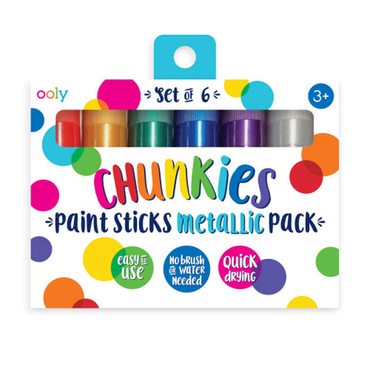 Ooly Chunkie Paint Stick/6 Metallic