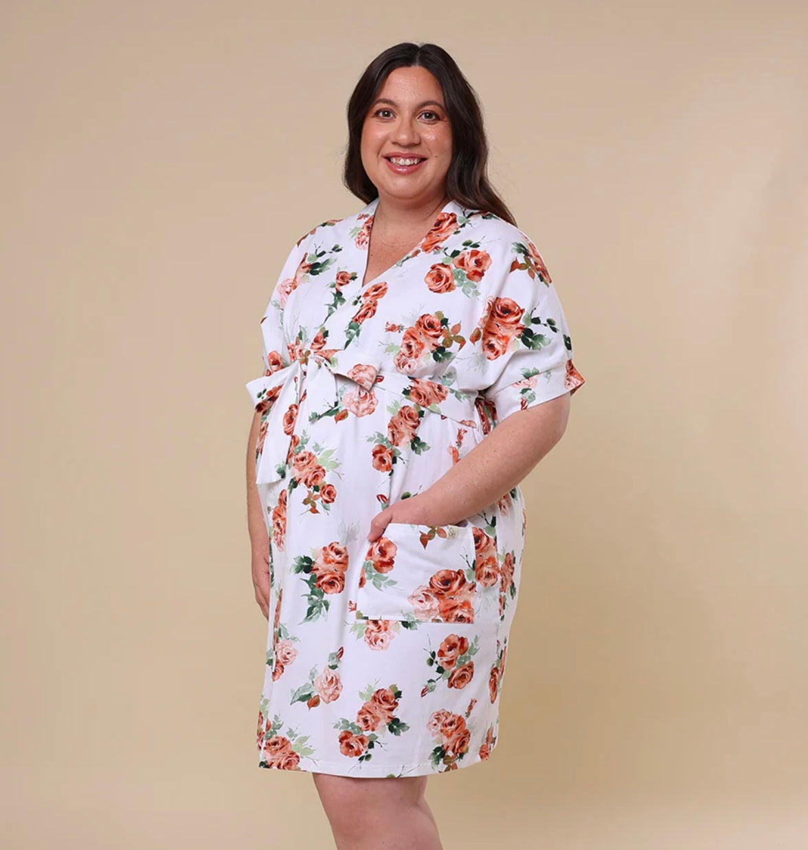 Rosebud Organic Maternity Robe