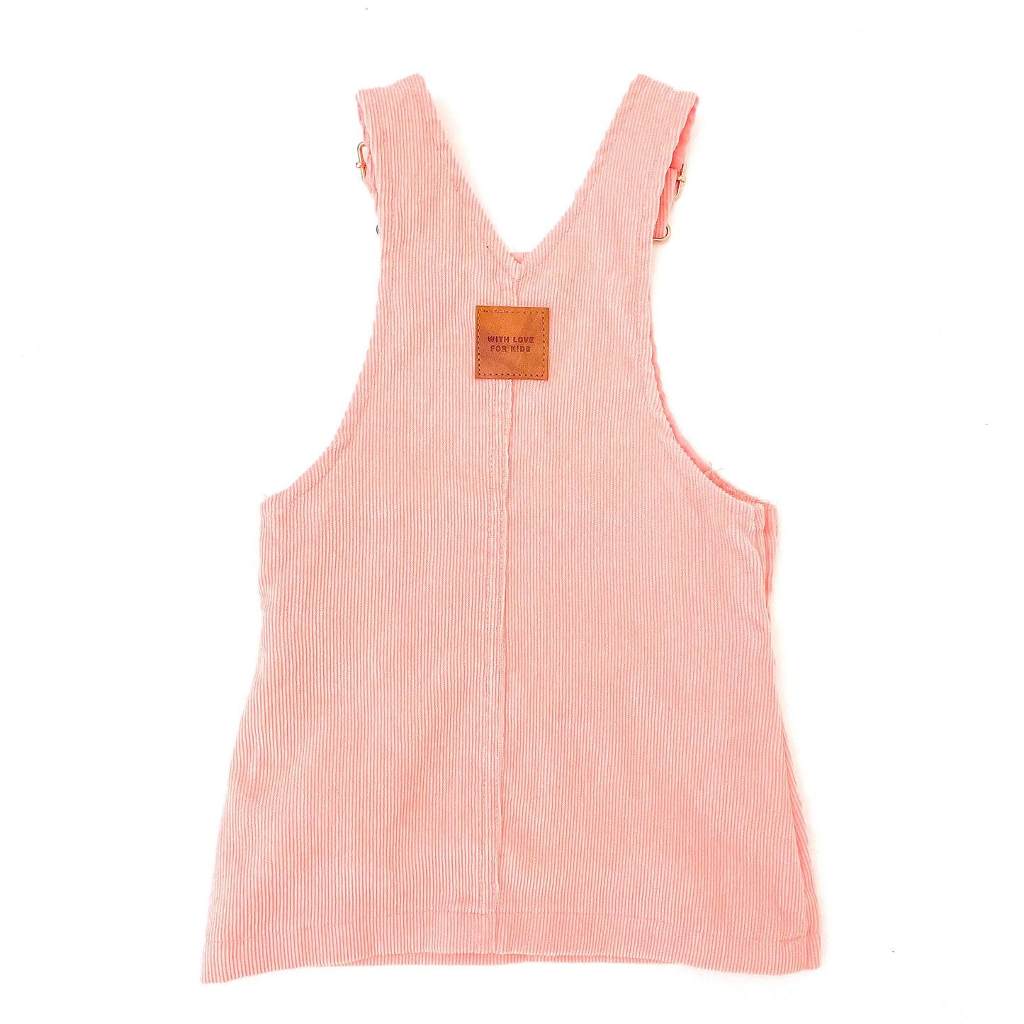 Hazel Cord Pinafore Dress - PEACH