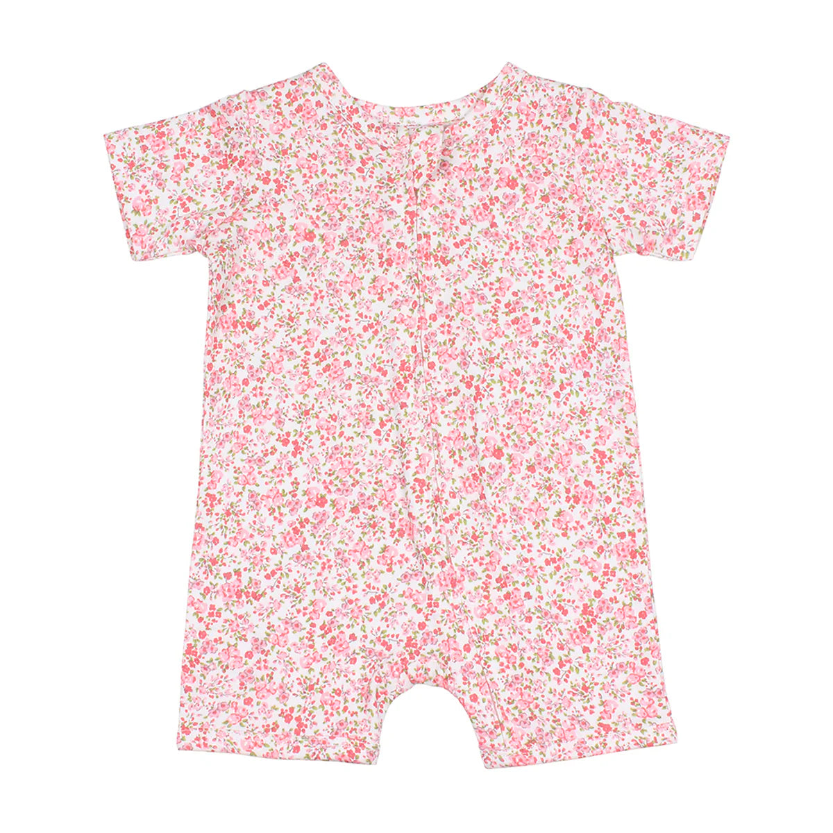 FLORAL ORGANIC SHORT SLEEVE ROMPER