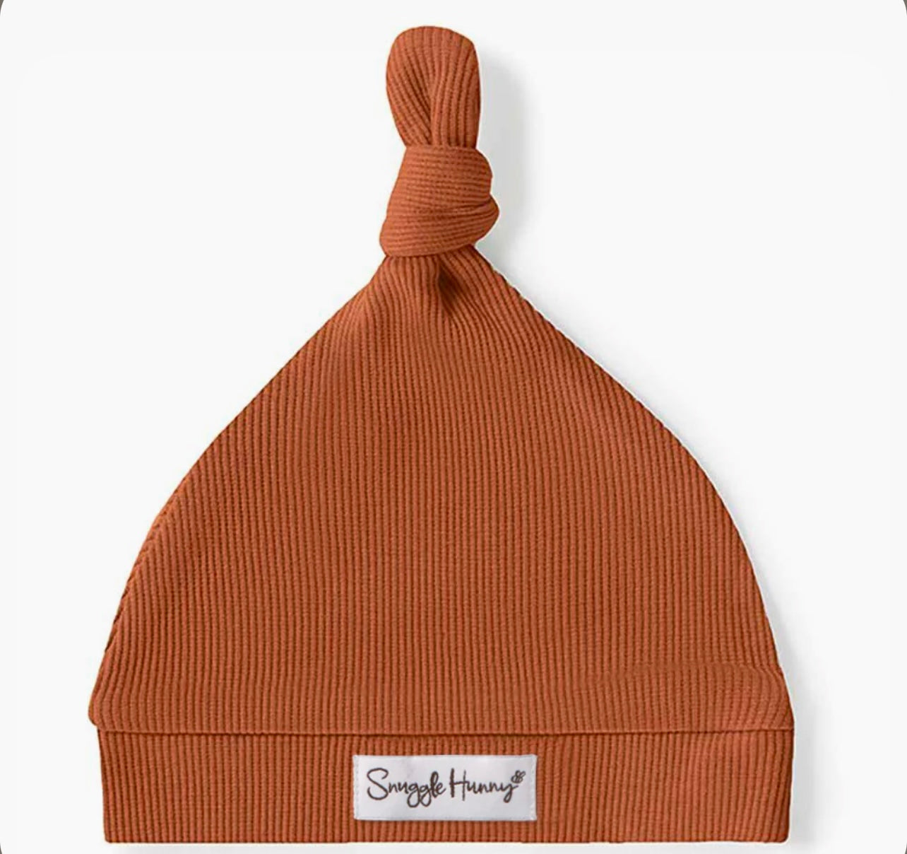 Biscuit Ribbed Organic Knotted Beanie