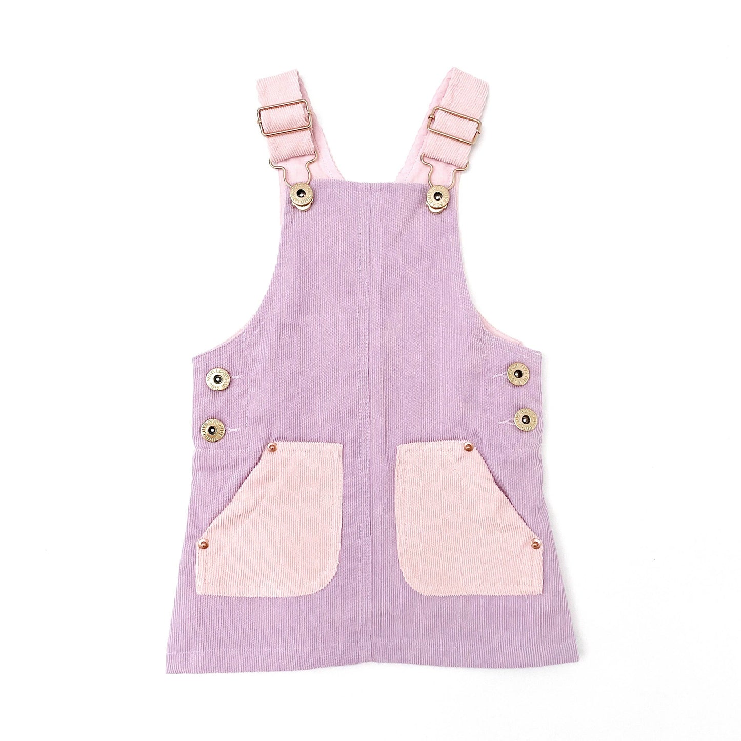 Hazel Cord Pinafore Dress - CANDY