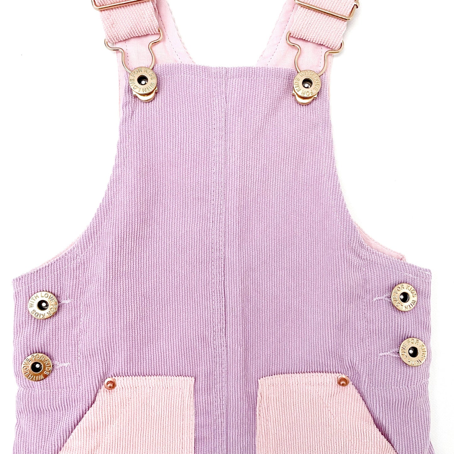 Hazel Cord Pinafore Dress - CANDY