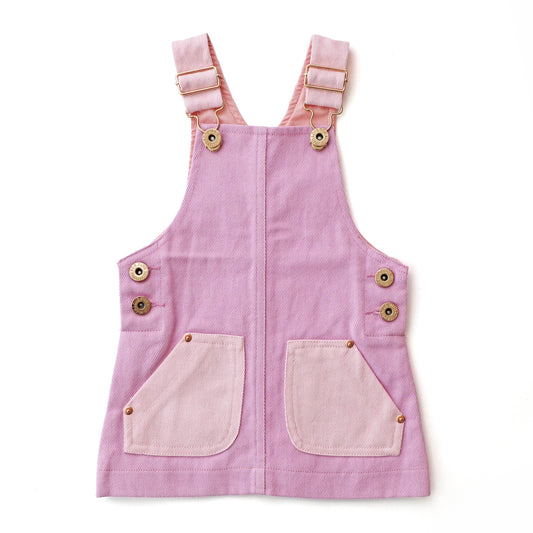 Hazel Pinafore Dress - BUBBLE GUM