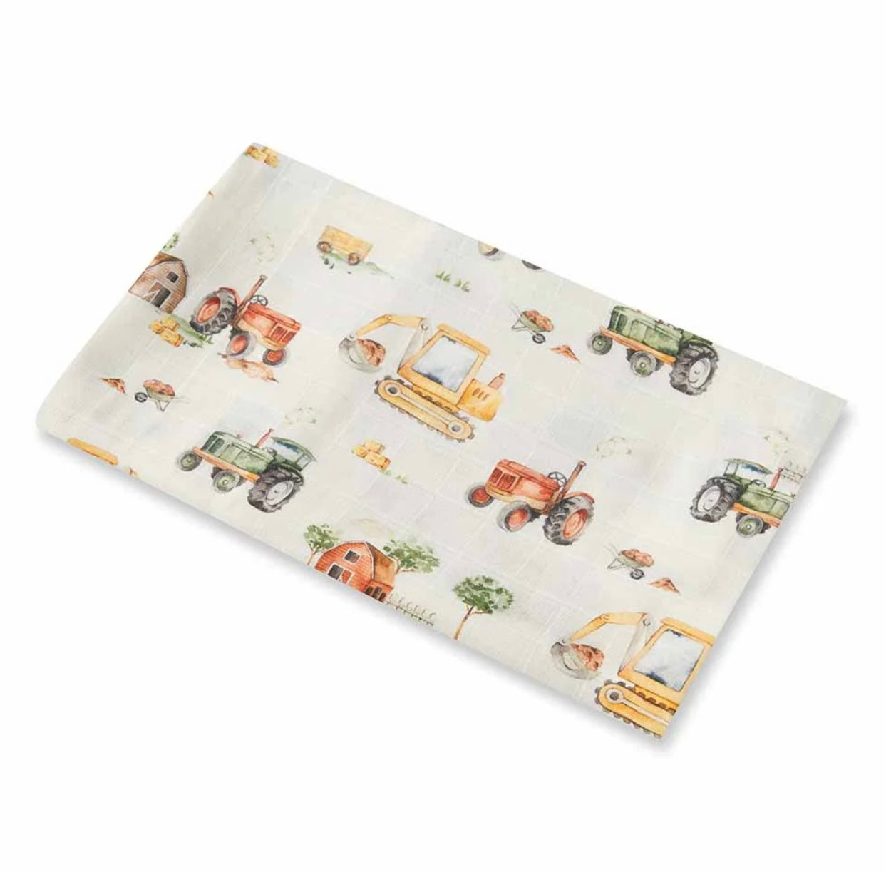 Diggers & Tractors Organic Muslin Wrap