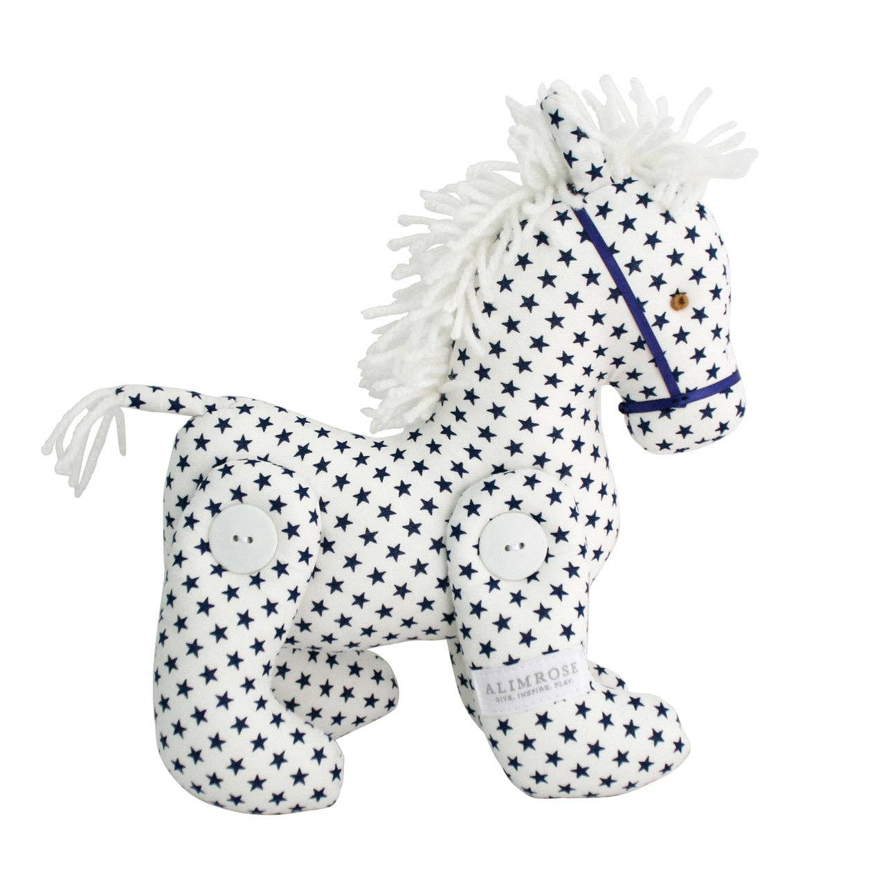 Jointed Pony White Navy Star