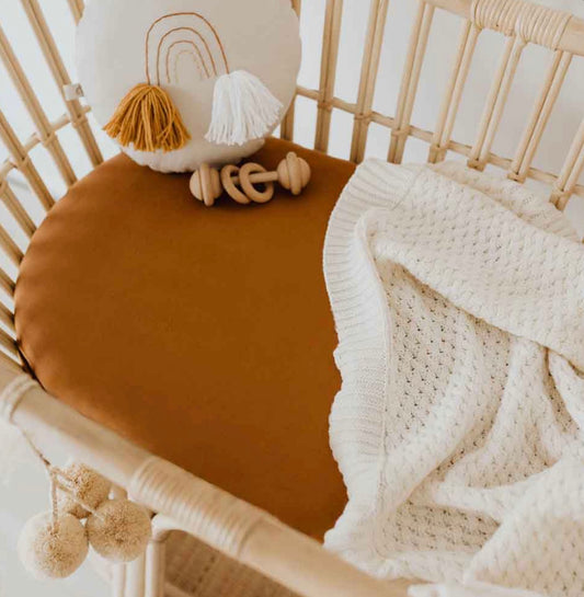 Bronze Organic Bassinet Sheet | Change Pad Cover