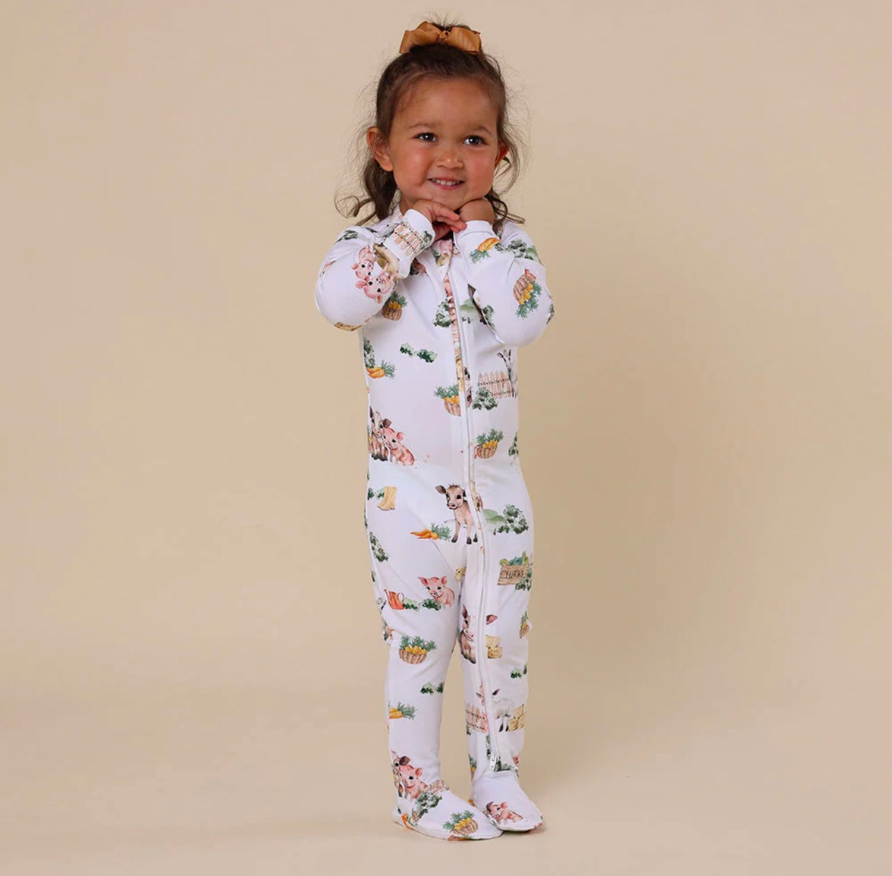 Farm Organic Snuggle Sleepsuit Zip Footie