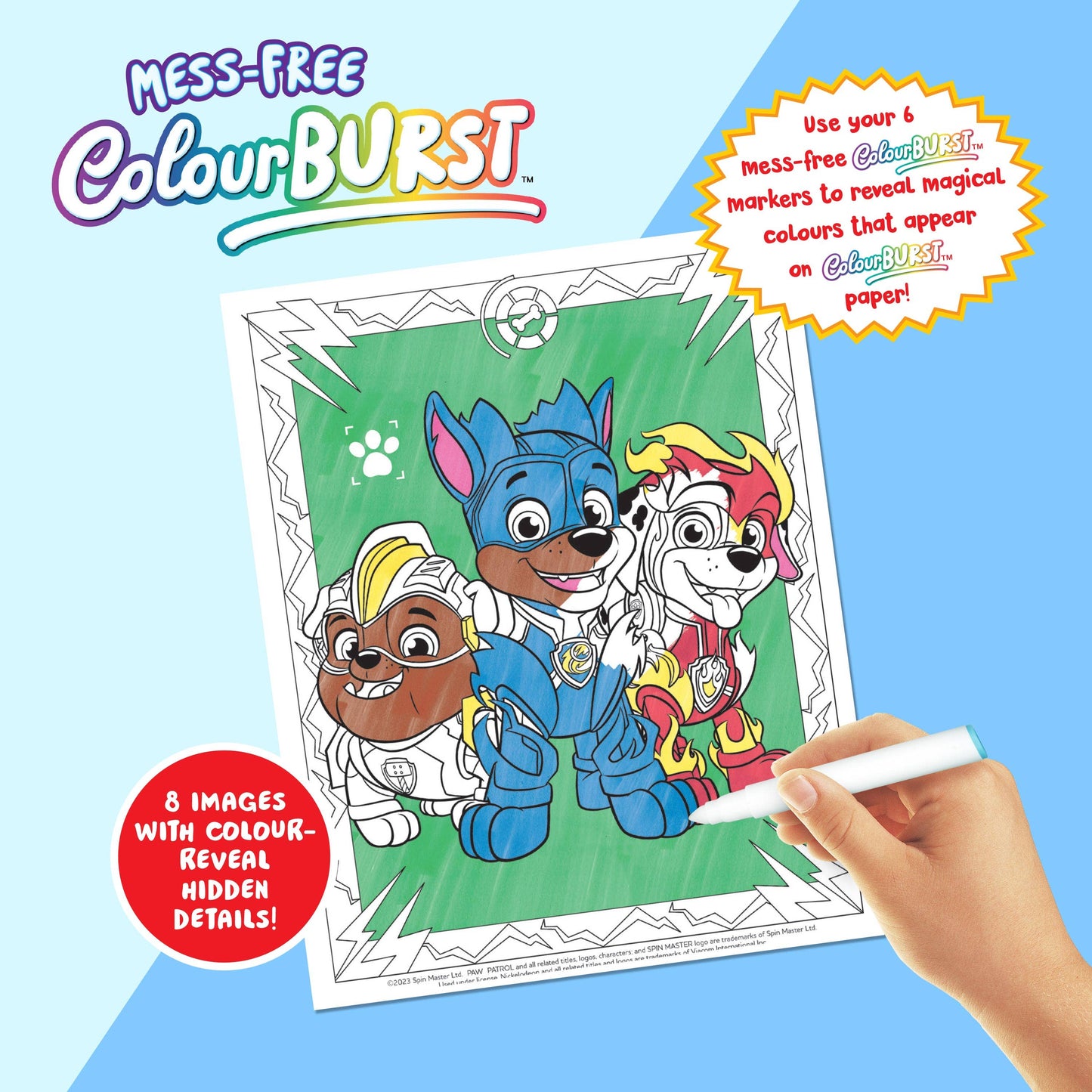 Inkredibles Colour Burst PAW Patrol Mighty Pups