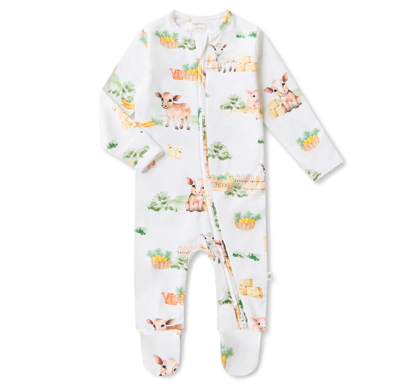 Farm Organic Snuggle Sleepsuit Zip Footie