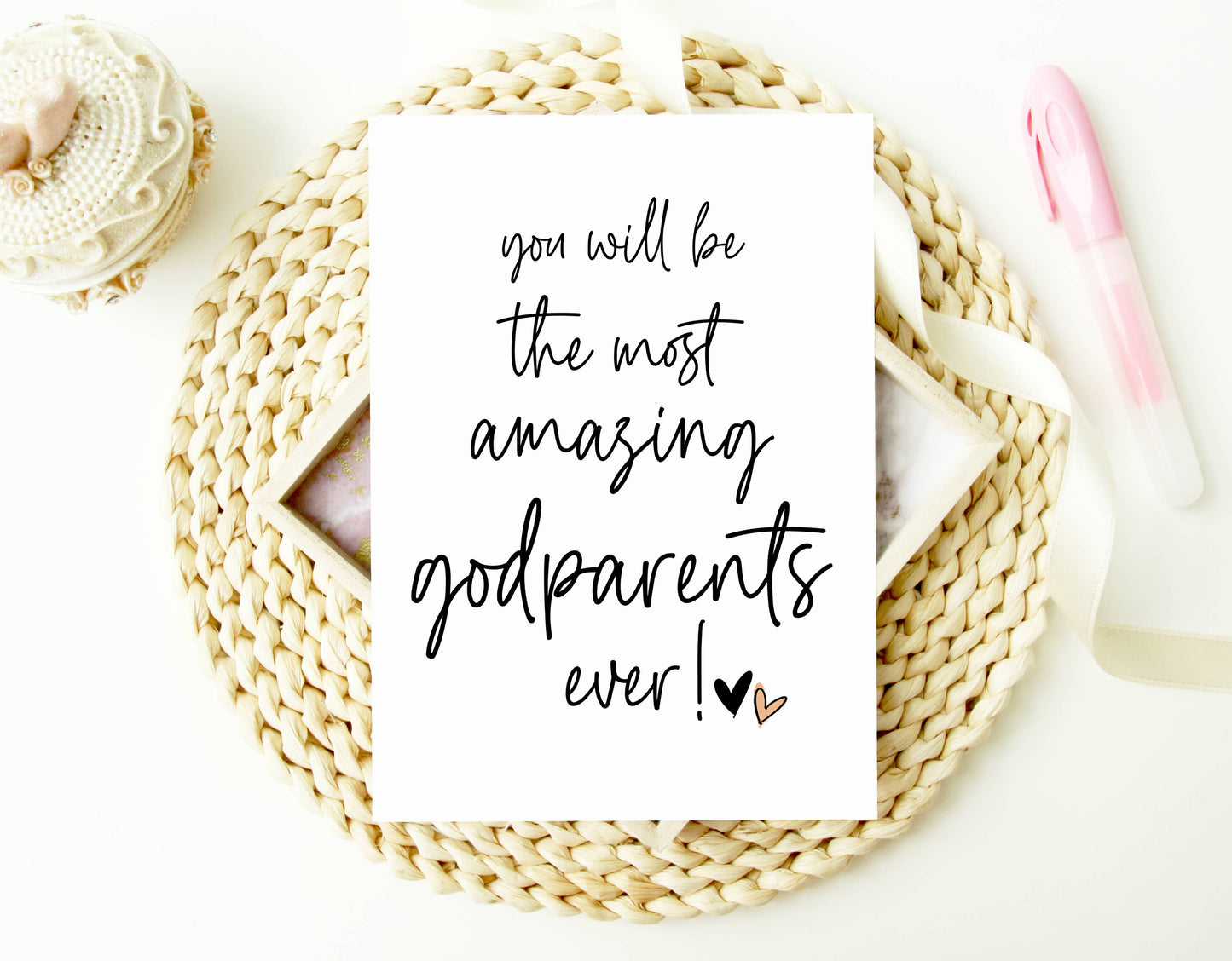 Godparents Request, Most Amazing Godparents Card