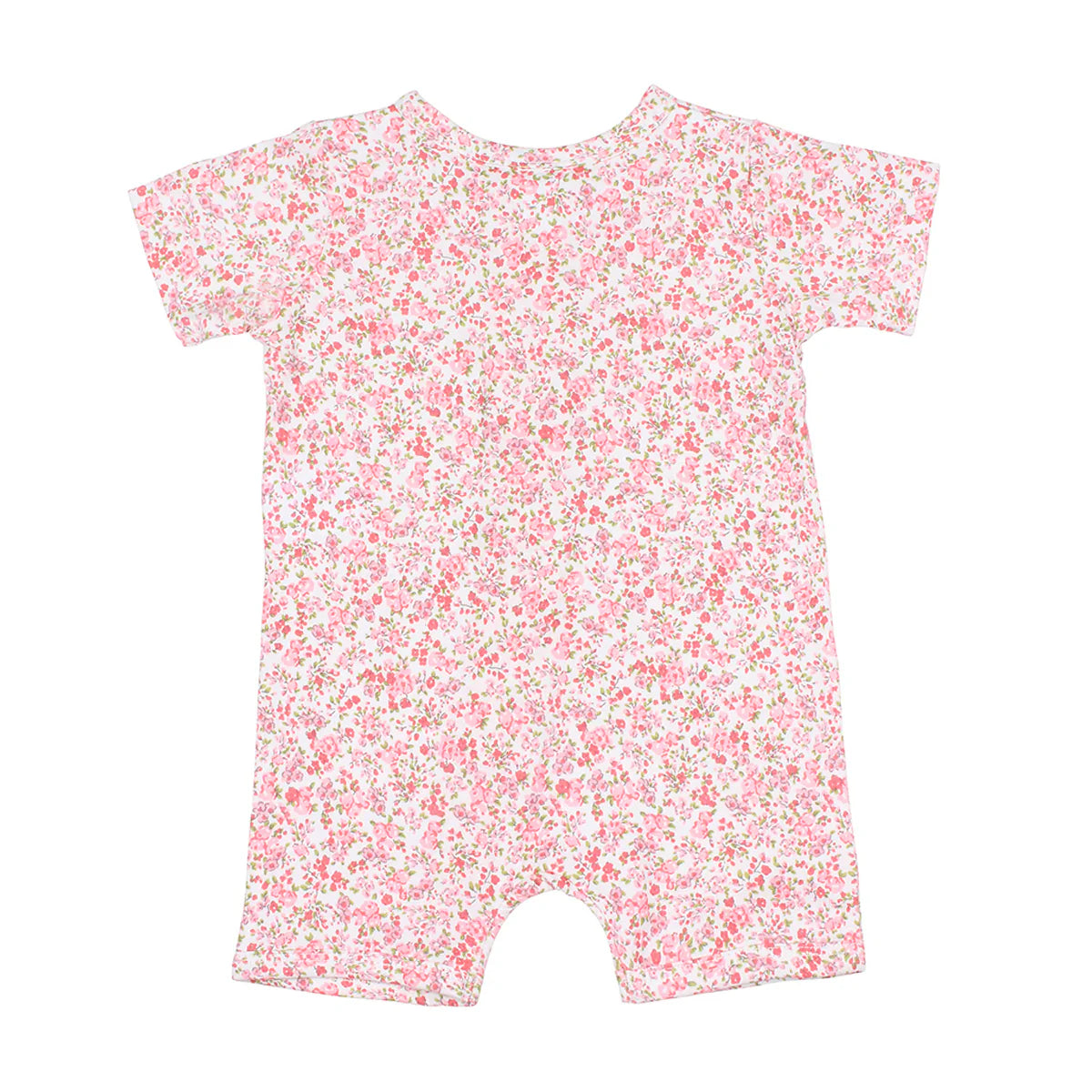 FLORAL ORGANIC SHORT SLEEVE ROMPER