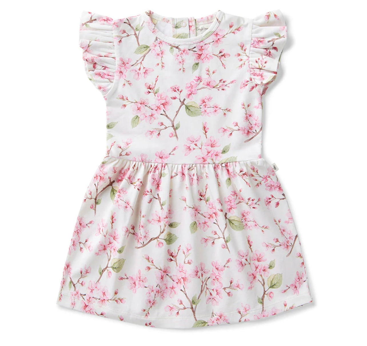 Cherry Blossom Short Sleeve Organic Dress