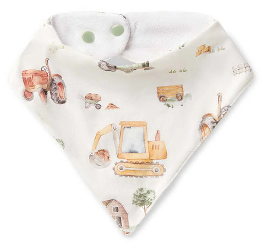 Diggers & Tractors Organic Dribble Bib