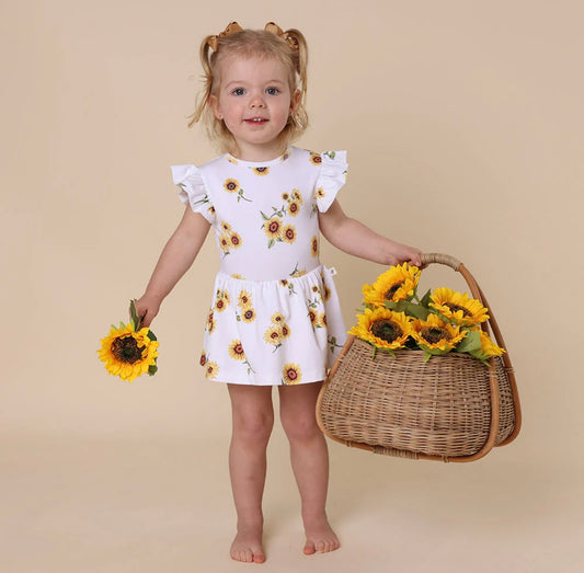 Sunflower Short Sleeve Organic Dress