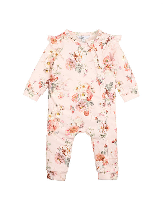 Dotti Print LS Zip Romper