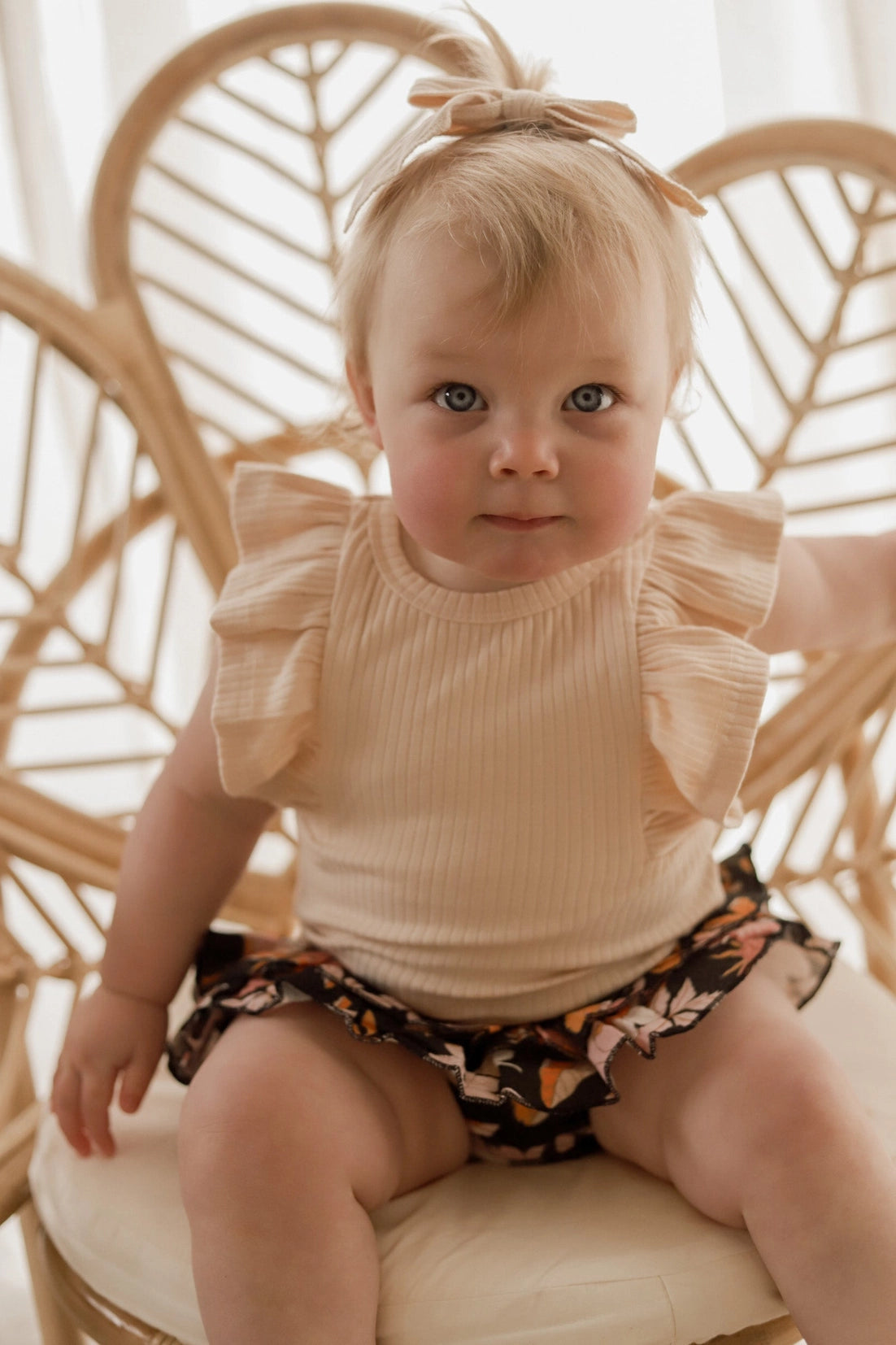 Shimmy Wide Rib Tank Onesie/Top - Almond