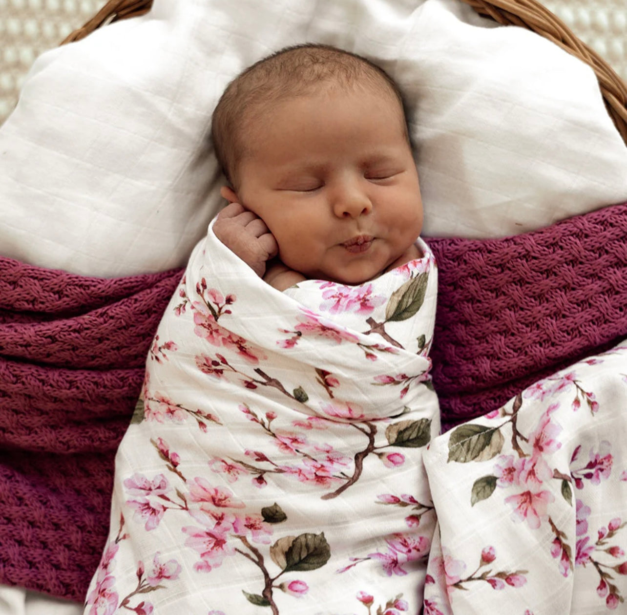 Cherry Blossom Organic Muslin Wrap