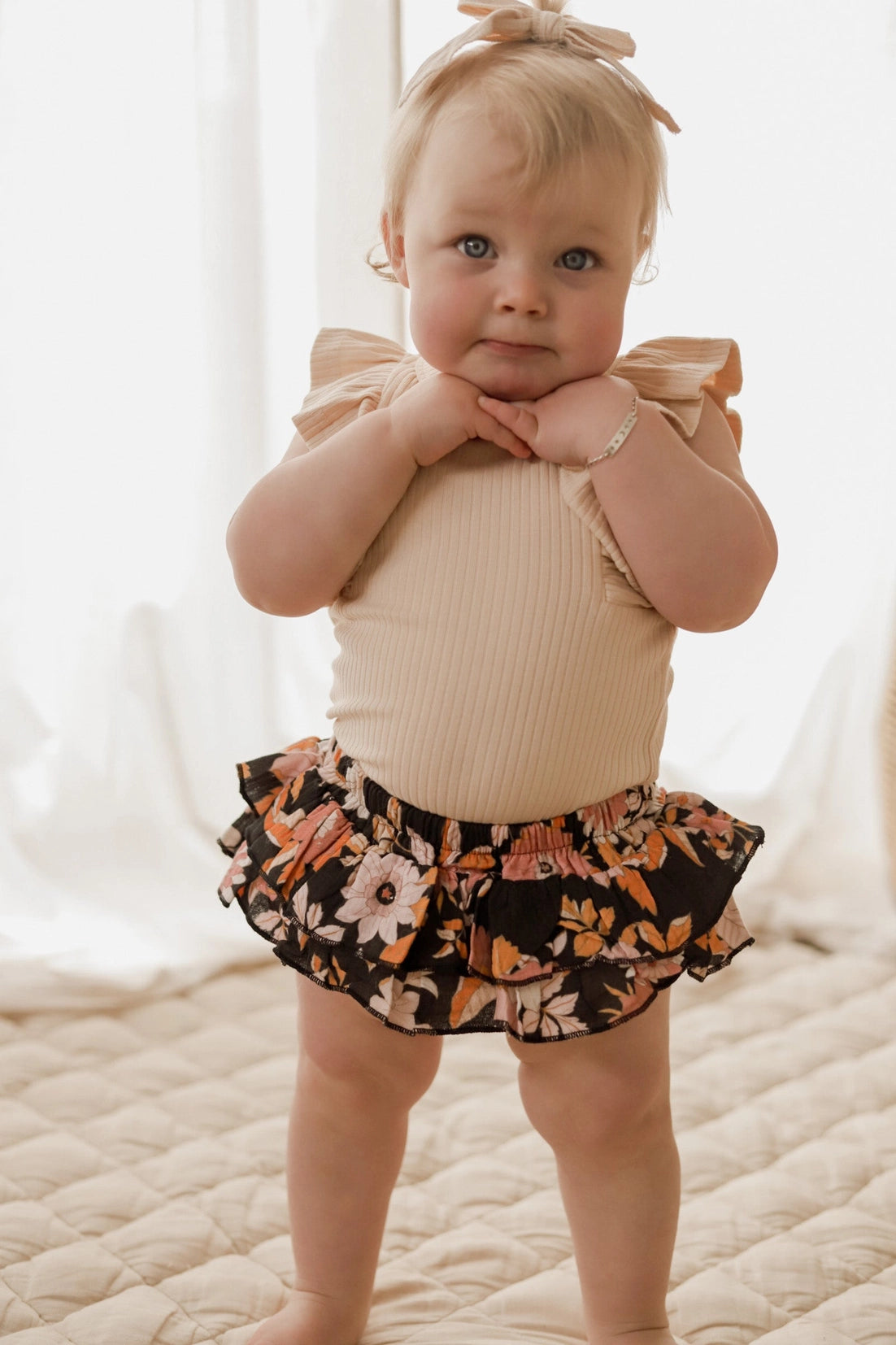 Shimmy Wide Rib Tank Onesie/Top - Almond