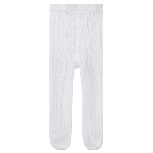 Textured Knit Tights - Ivory