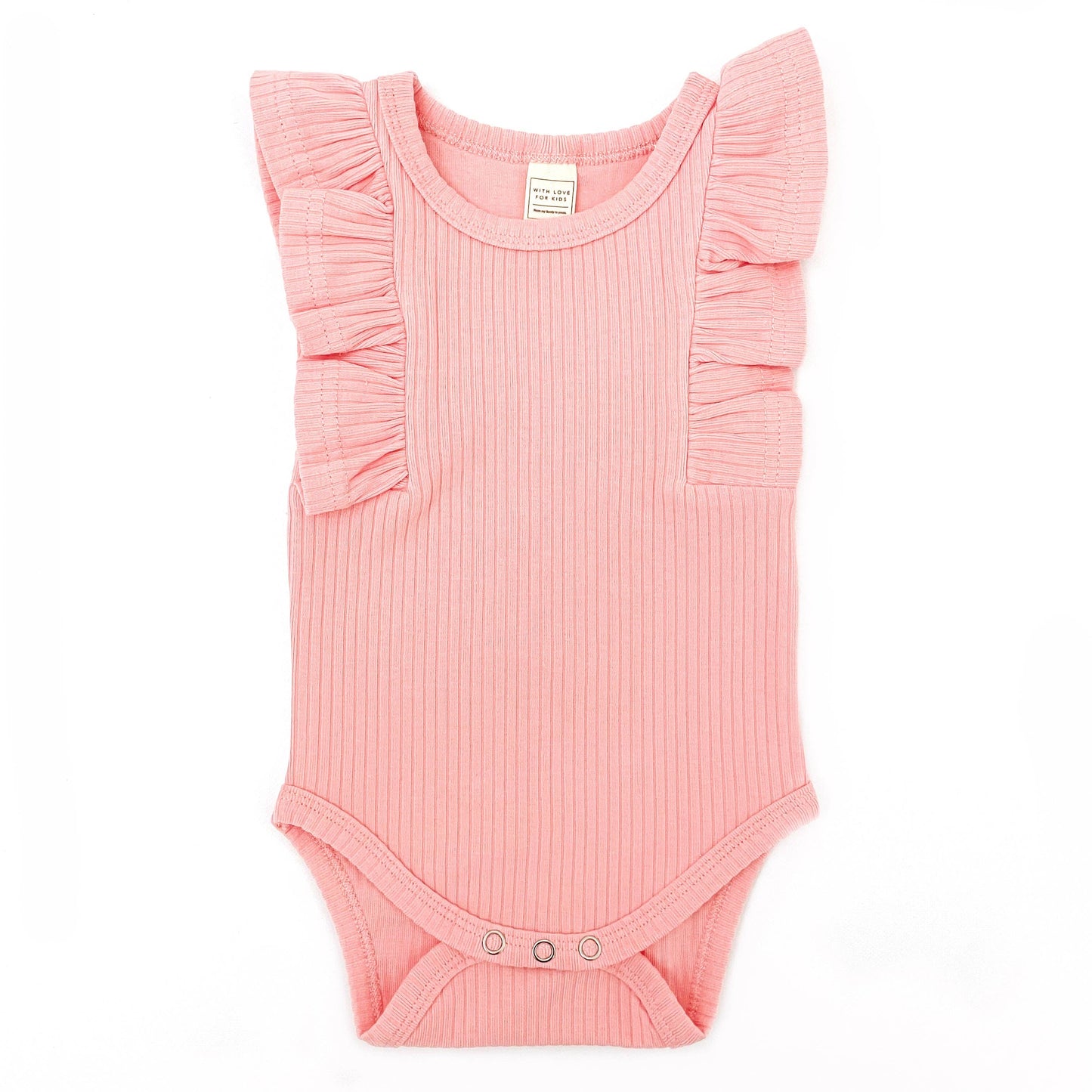 Shimmy Wide Rib Tank Onesie/Top - CORAL