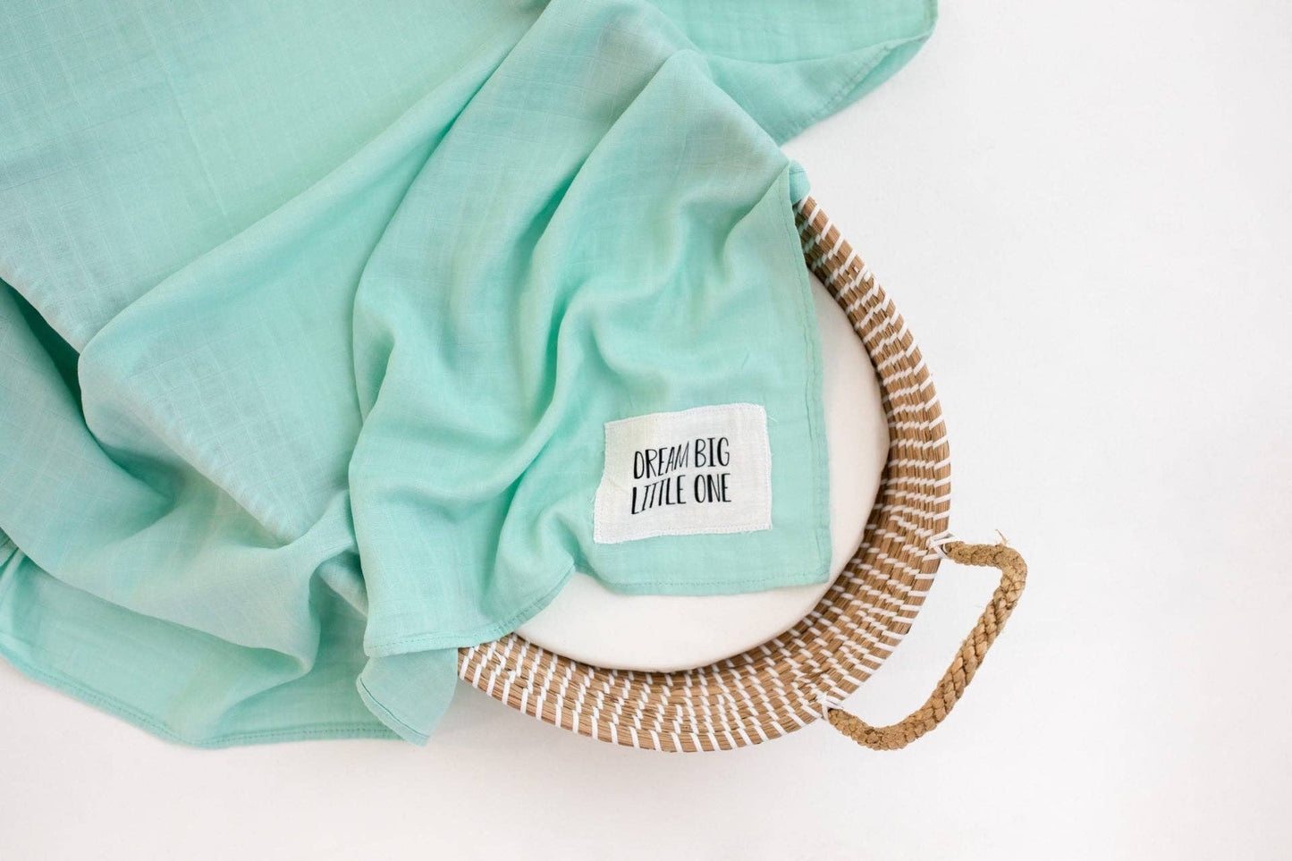 Dream Big Little One Mint Muslin Swaddle