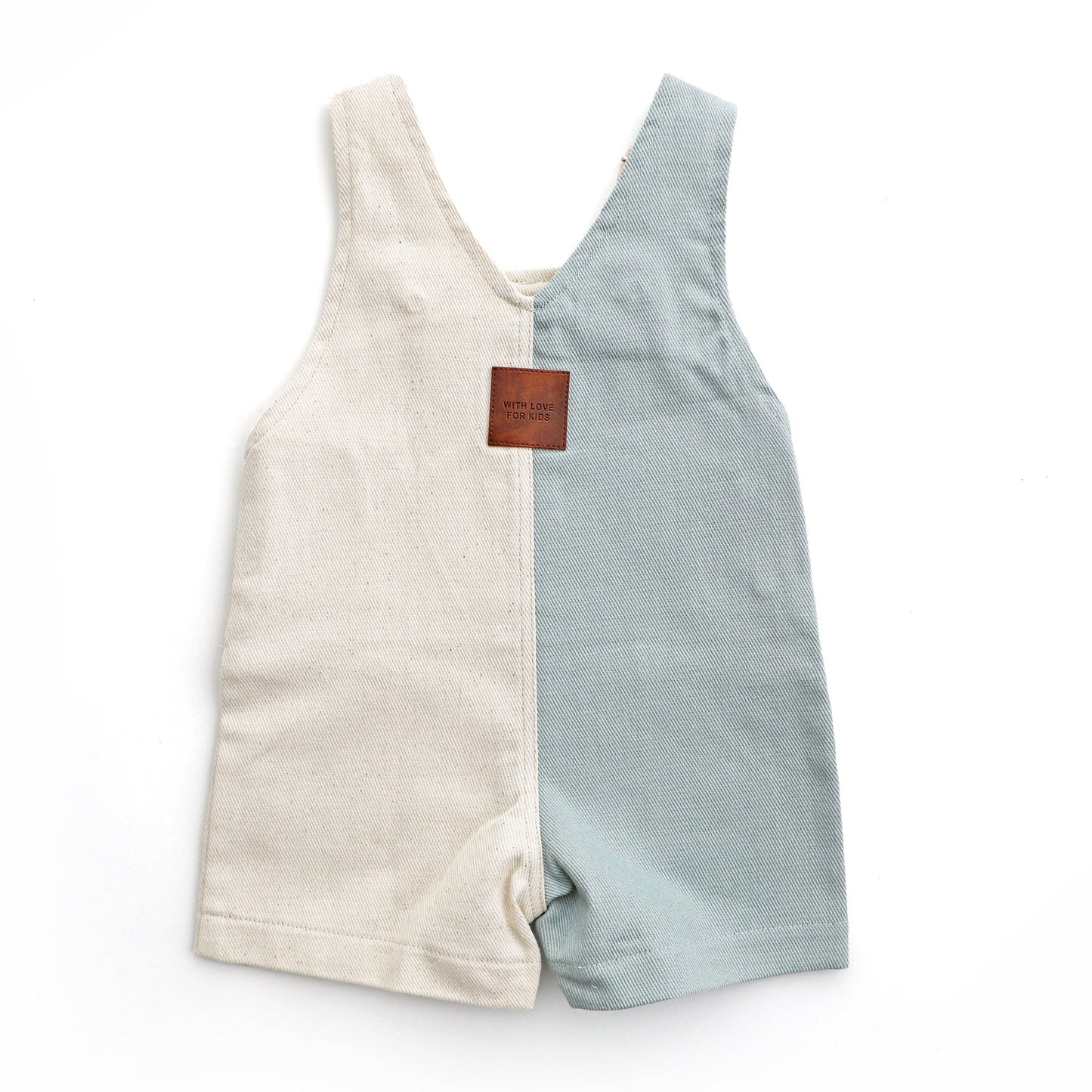 Everett Short Overalls - SPLIT BLUE