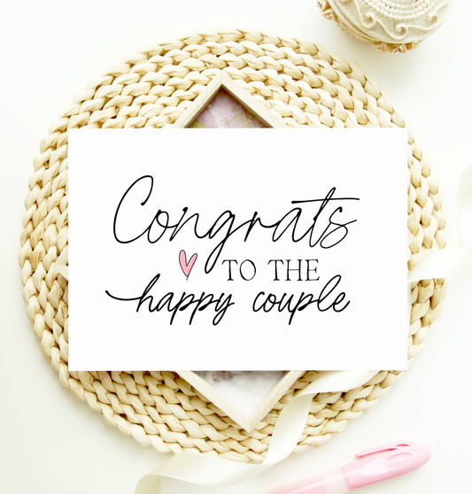 Wedding Congratulations Card To The Happy Couple