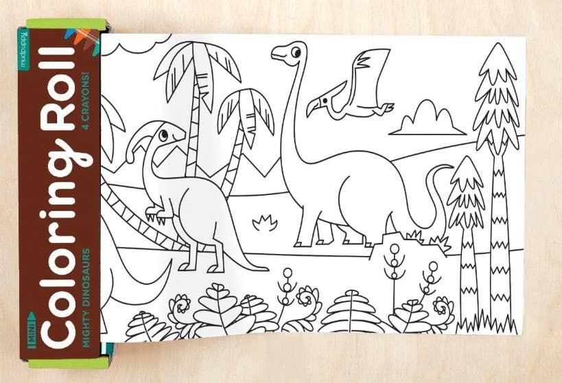 Mudpuppy Colouring Roll - Mighty Dinosaurs