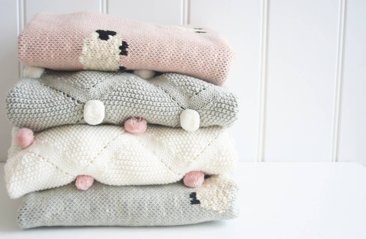 Baby Blanket 'Baa Baa' Grey