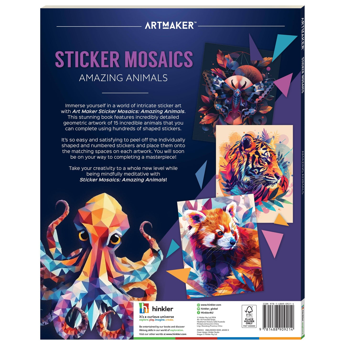 Art Maker Sticker Mosaics Amazing Animals