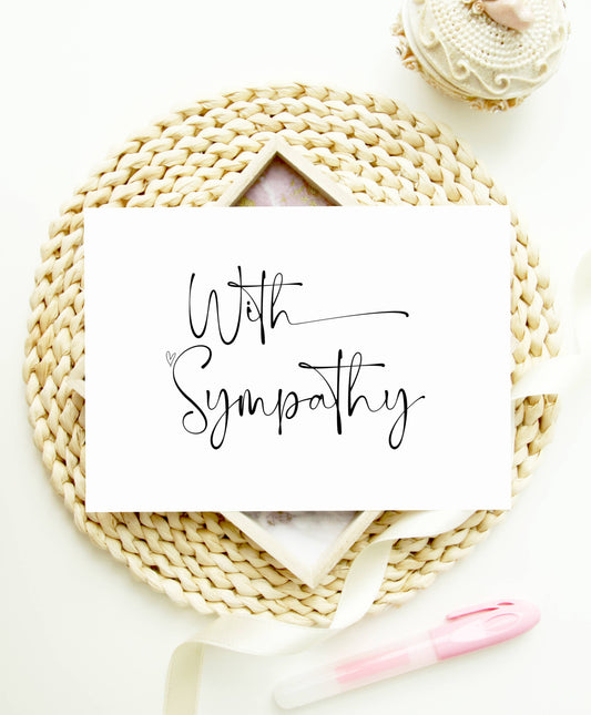 With Sympathy Sending Love Card